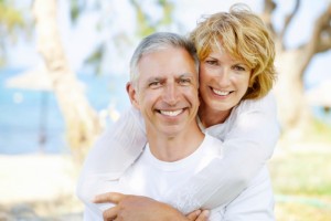 Mature couple smiling